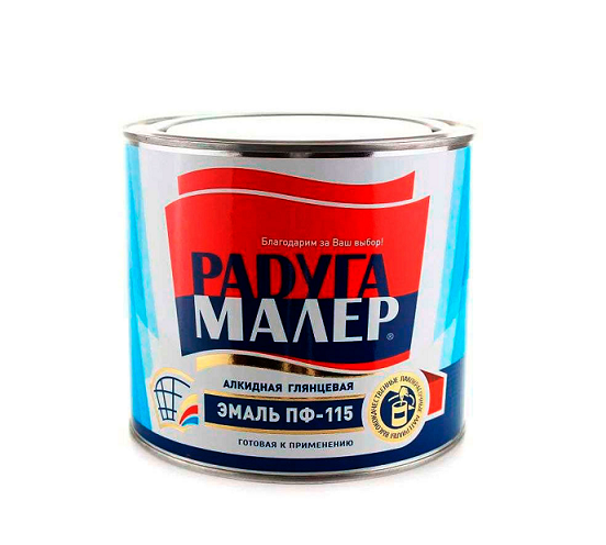 Эмаль ПФ-115 салатная 0,9 кг Радуга