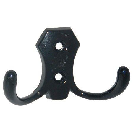 Крючок металл 2 рожковый №10 черный Металлист