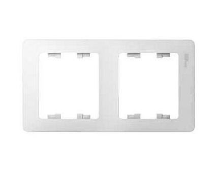 Рамка 2-местная белая Glossa
