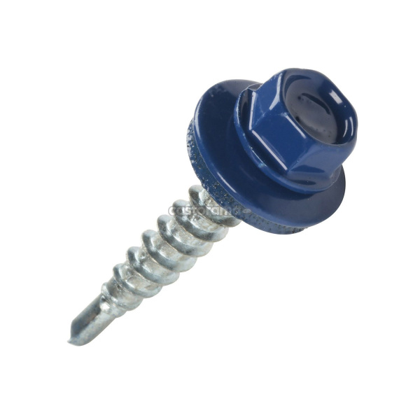 Саморез кровельный RAL5005 4,8х29 дерево 250шт синий Daxmer---