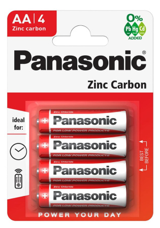 Батарейка АА  R6 солевая 1,5B Zinc Carbon Panasonic