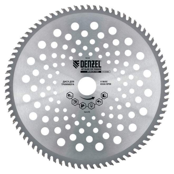 Диск для триммера 230х25,4мм 1,3мм 40 зубов Denzel