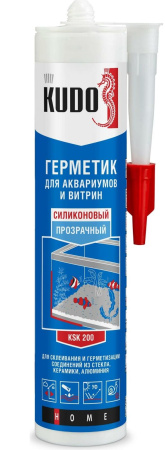 Герметик силиконовый для аквариумов 280мл прозрачный Kudo(12)