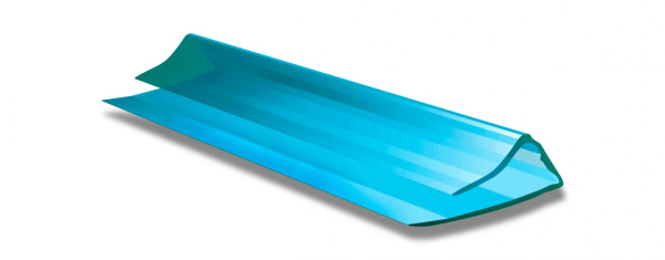 Поликарбонат профиль торцевой  8мм (L) белый