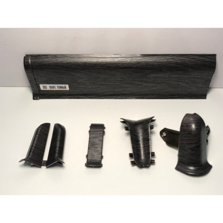 Плинтус Deconika 85 303 угол наружний венге темный