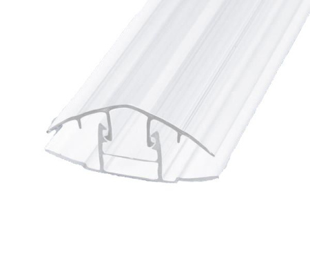 Поликарбонат профиль  соединительный разъемный 6-10мм белый