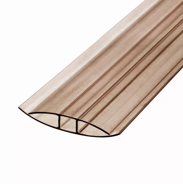 Поликарбонат профиль соединительный неразъемный  4-6мм бронза